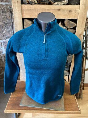 women's medium M Eddie Bauer 1/4 quarter zip pullover fleece long sleeve jacket